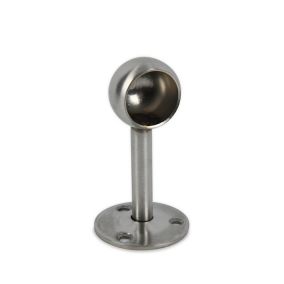 Colorail Brushed Nickel effect Stainless steel Rail end socket (L)32mm (Dia)32mm
