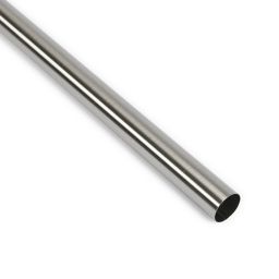 Colorail Brushed Stainless steel Round Tube, (L)1.22m (Dia)25mm