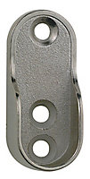 Colorail Chrome effect Die-cast metal Rail centre socket (Dia)20mm, Pack of 2