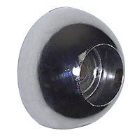 Colorail Chrome effect Die-cast metal Rail centre socket (Dia)25mm, Pack of 2