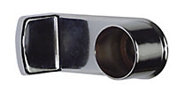 Colorail Chrome effect Die-cast metal Rail end bracket (L)78mm (Dia)19mm, Pack of 2