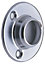 Colorail Chrome effect Steel Rail centre socket (Dia)25mm, Pack of 2
