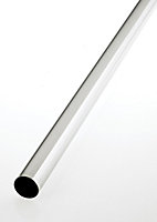Colorail Chrome effect Steel Round Tube, (L)0.91m (Dia)25mm