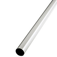 Colorail Chrome-plated Steel Round Tube, (L)1.83m (Dia)32mm