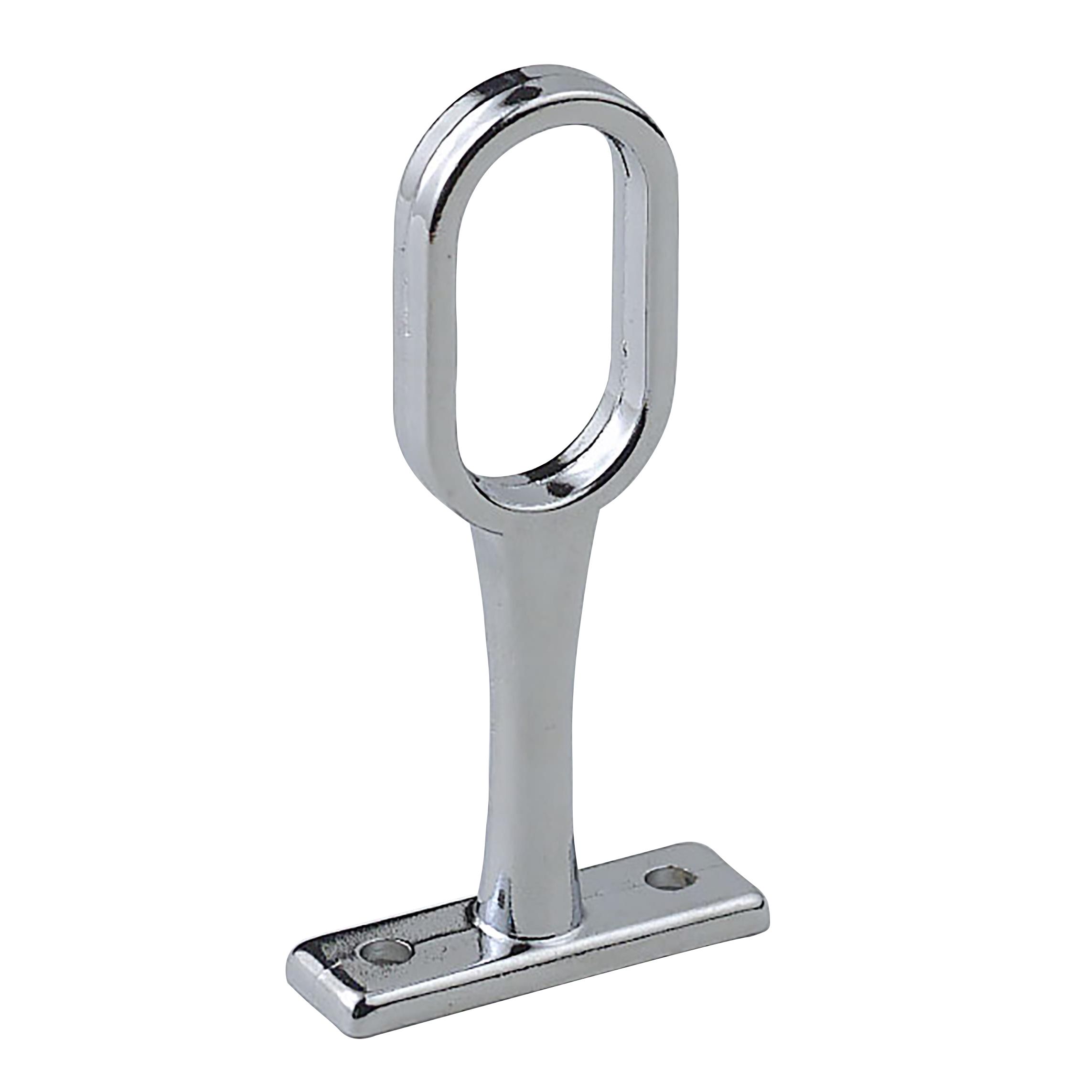 Colorail Polished Chrome effect Die-cast metal Oval Rail centre