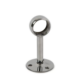 Colorail Polished Chrome effect Stainless steel Rail centre socket (L)25mm (Dia)25mm
