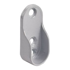 Colorail White Die-cast metal Oval Rail centre socket (Dia)30mm, Pack of 2