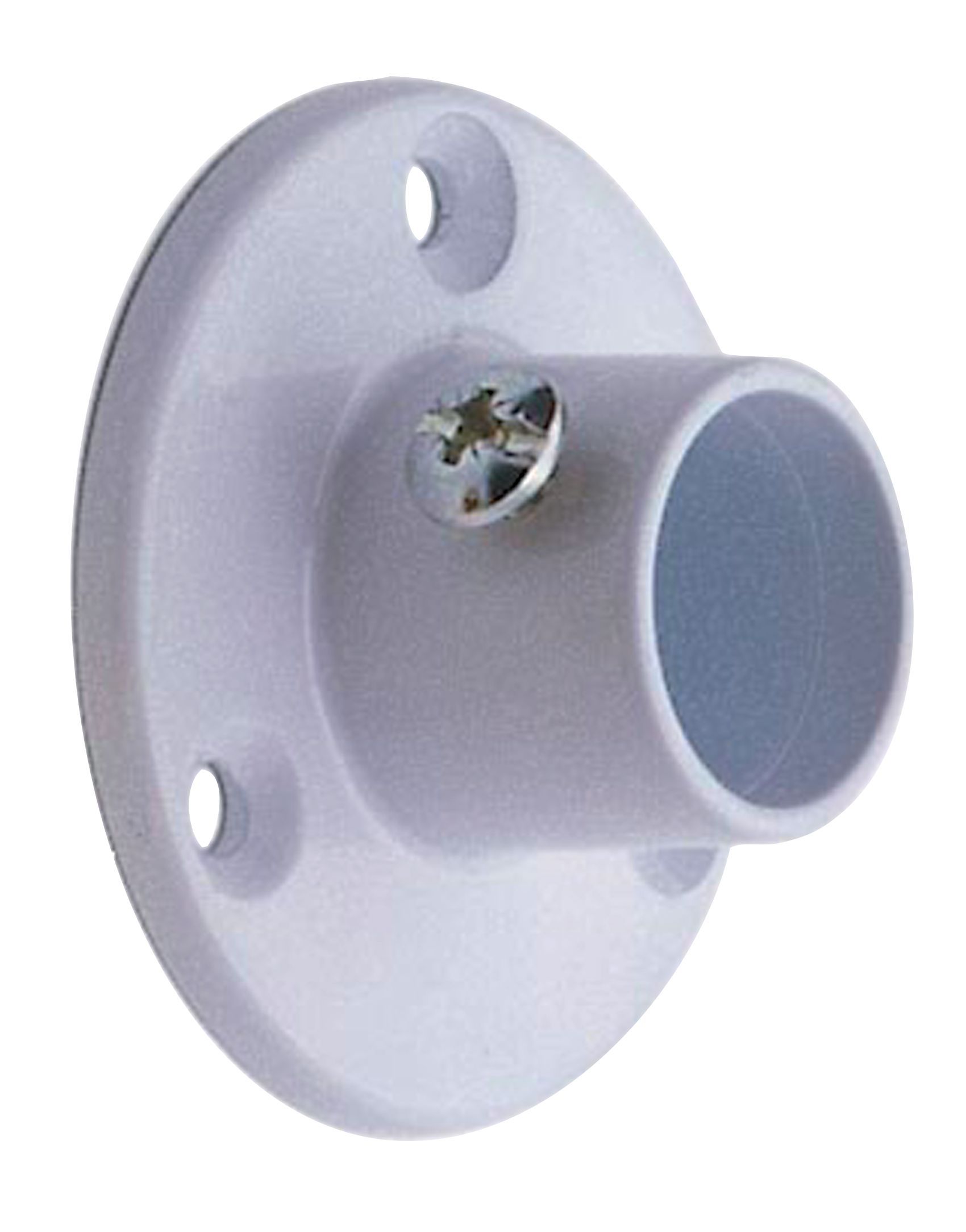 Colorail White Die-cast metal Rail centre socket (Dia)25mm, Pack of 2