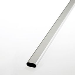 Colorail White Steel Oval Tube, (L)1.22m