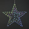 Colour changing LED Silver Star Silhouette (H) 560mm