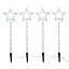 Colour changing LED Stars Silhouette, Set of 4
