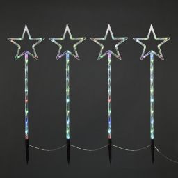 Colour changing LED Stars Silhouette, Set of 4