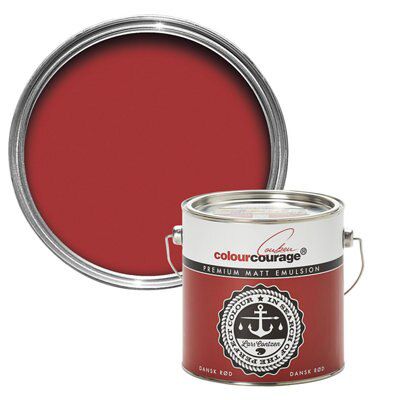 colourcourage Dansk rød Matt Emulsion paint, 2.5L