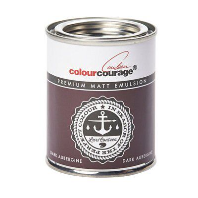 colourcourage Dark aubergine Matt Emulsion paint, 125ml