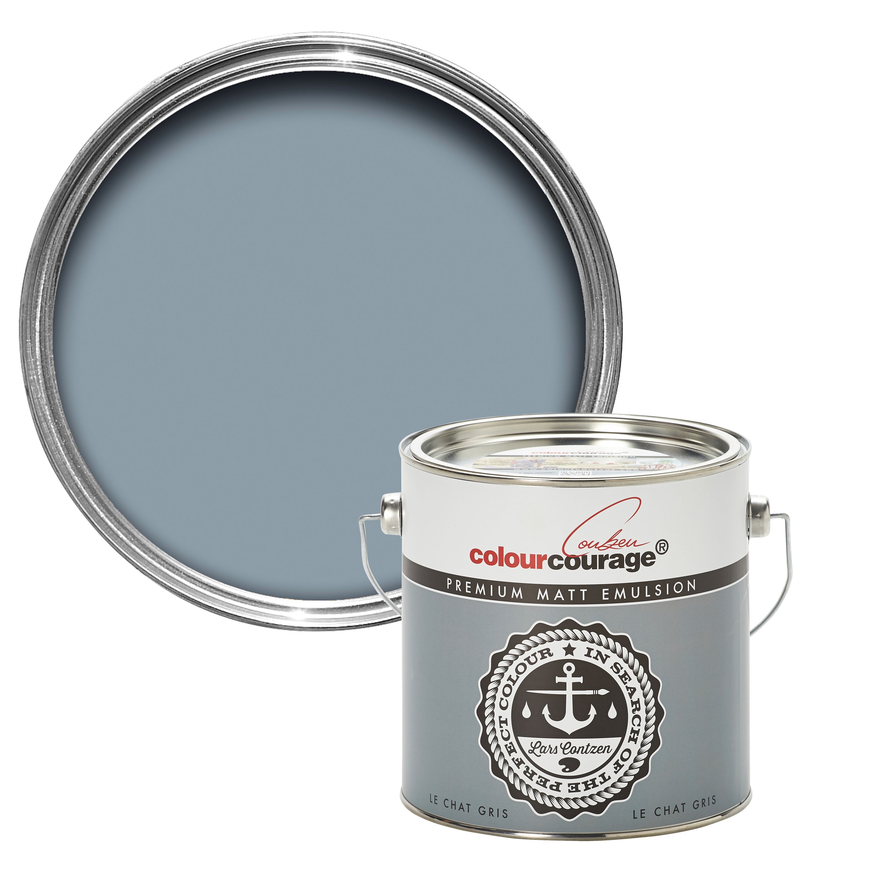 Colourcourage Le Chat Gris Matt Emulsion Paint 2 5 Diy At B Q