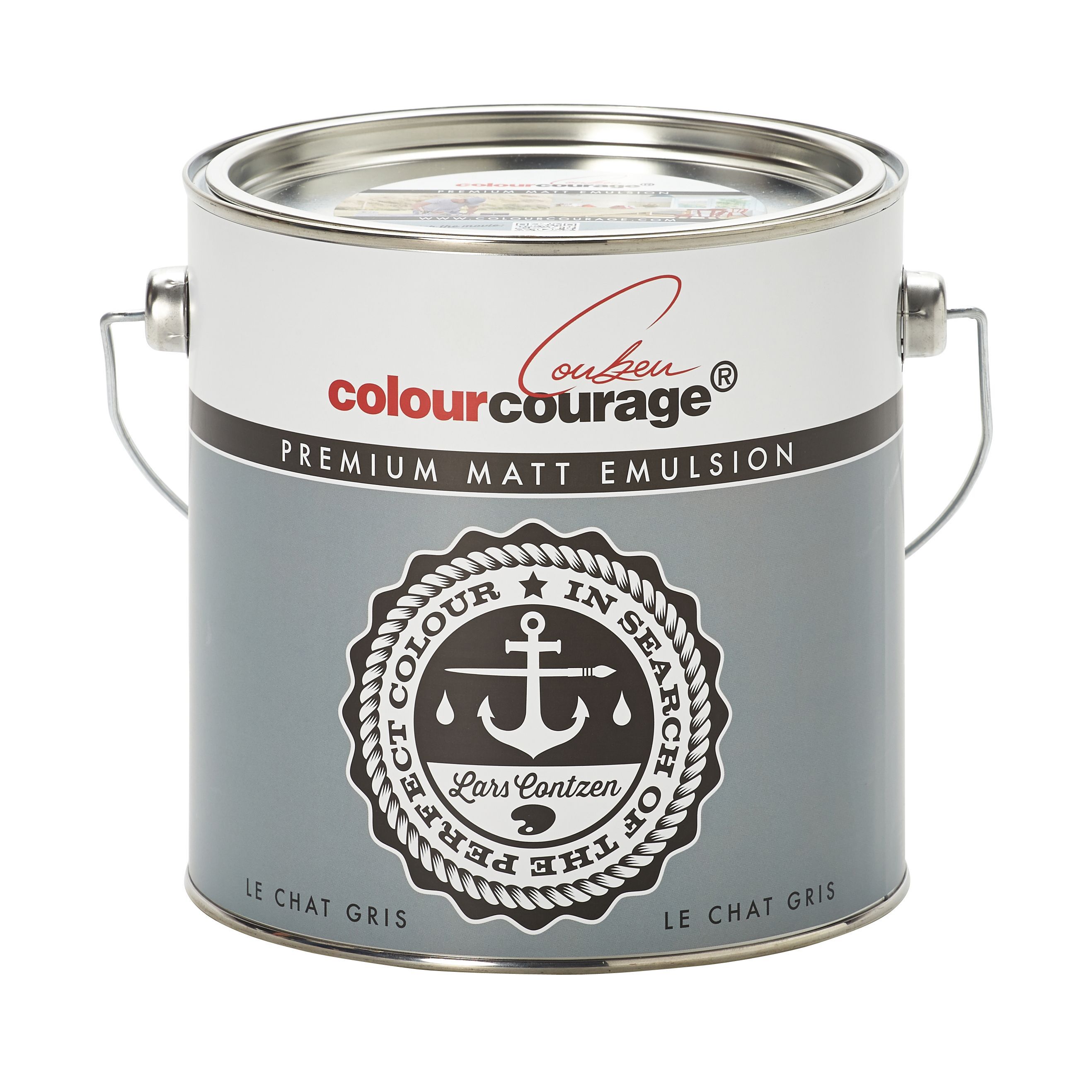 Colourcourage Le Chat Gris Matt Emulsion Paint 2 5 Diy At B Q