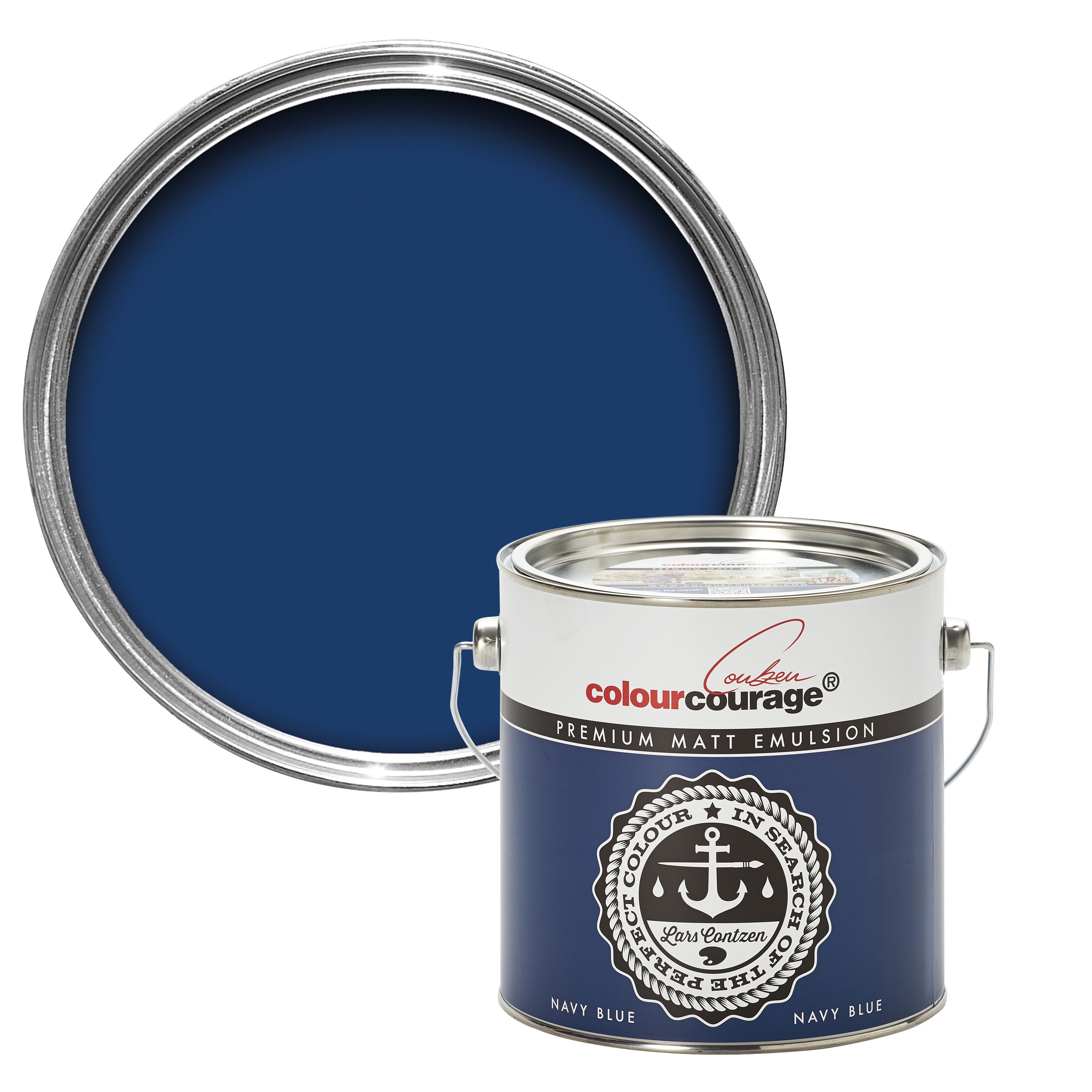 Colourcourage Navy Blue Matt Emulsion Paint 2 5l Diy At B Q