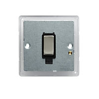 Colours 10A 2 way Silver effect Light Switch