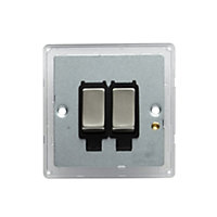 Colours 10A 2 way Silver effect Light Switch