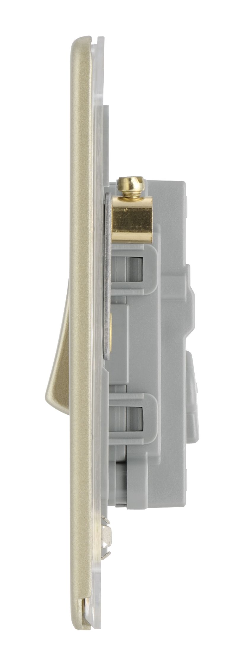 Colours 10A Single Flat Screwless Intermediate switch Nickel effect