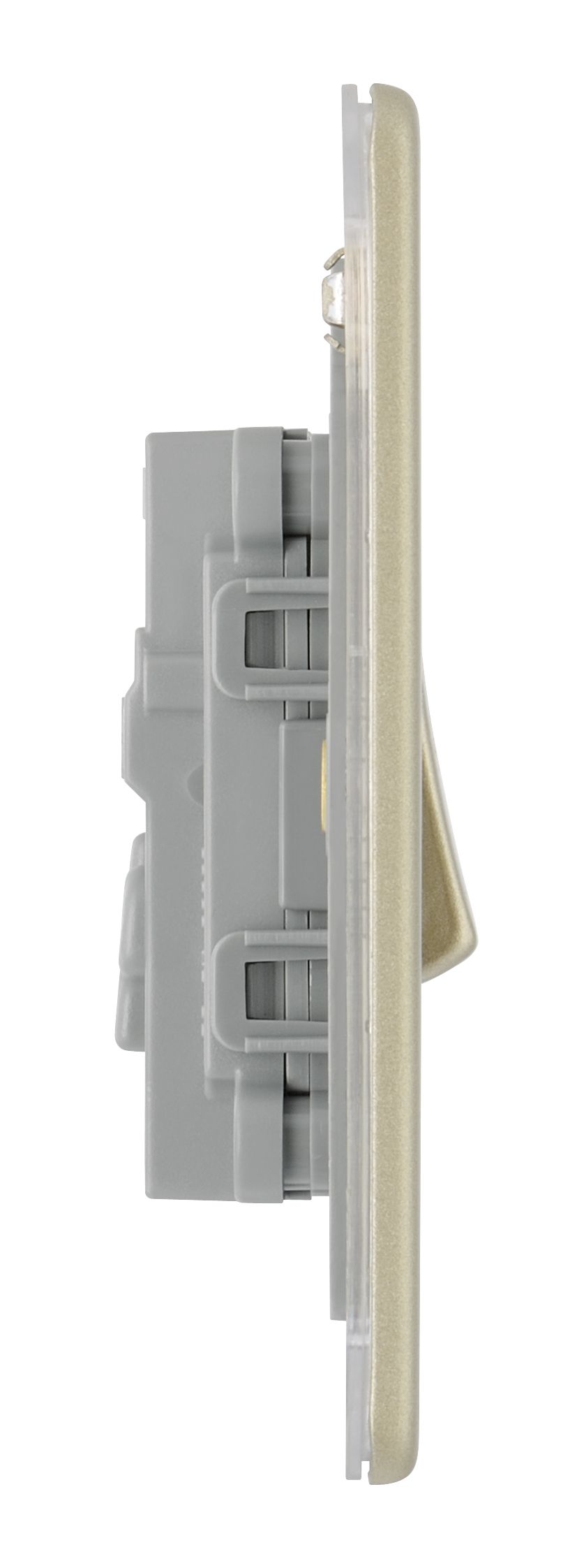 Colours 10A Single Flat Screwless Intermediate switch Nickel effect