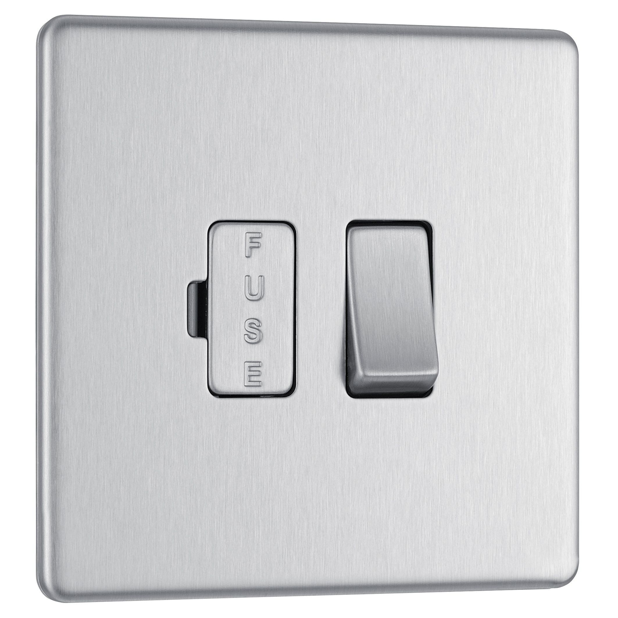 Colours 13A 1 gang Flat profile Switched Fused connection unit