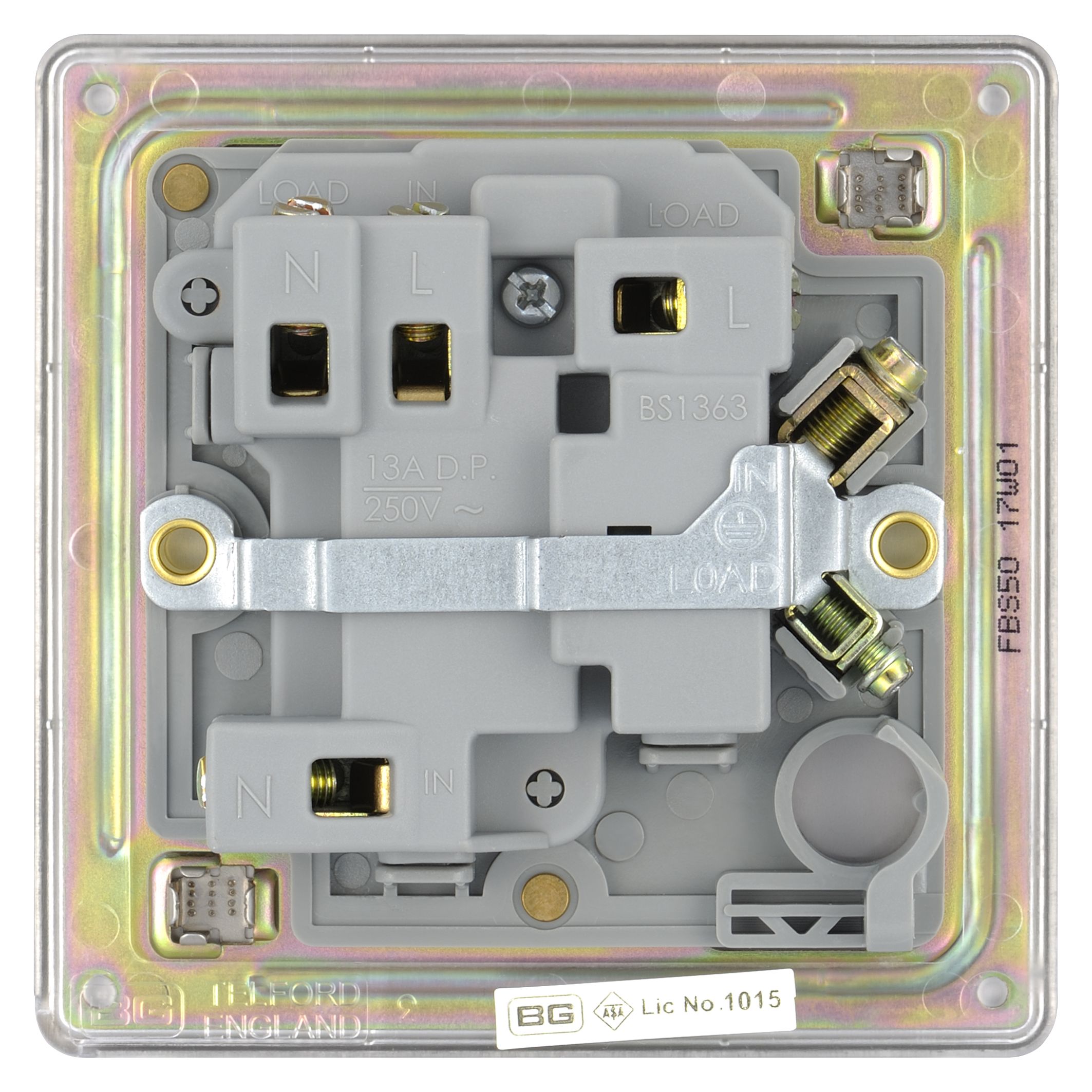 Colours 13A 1 gang Flat profile Switched Fused connection unit