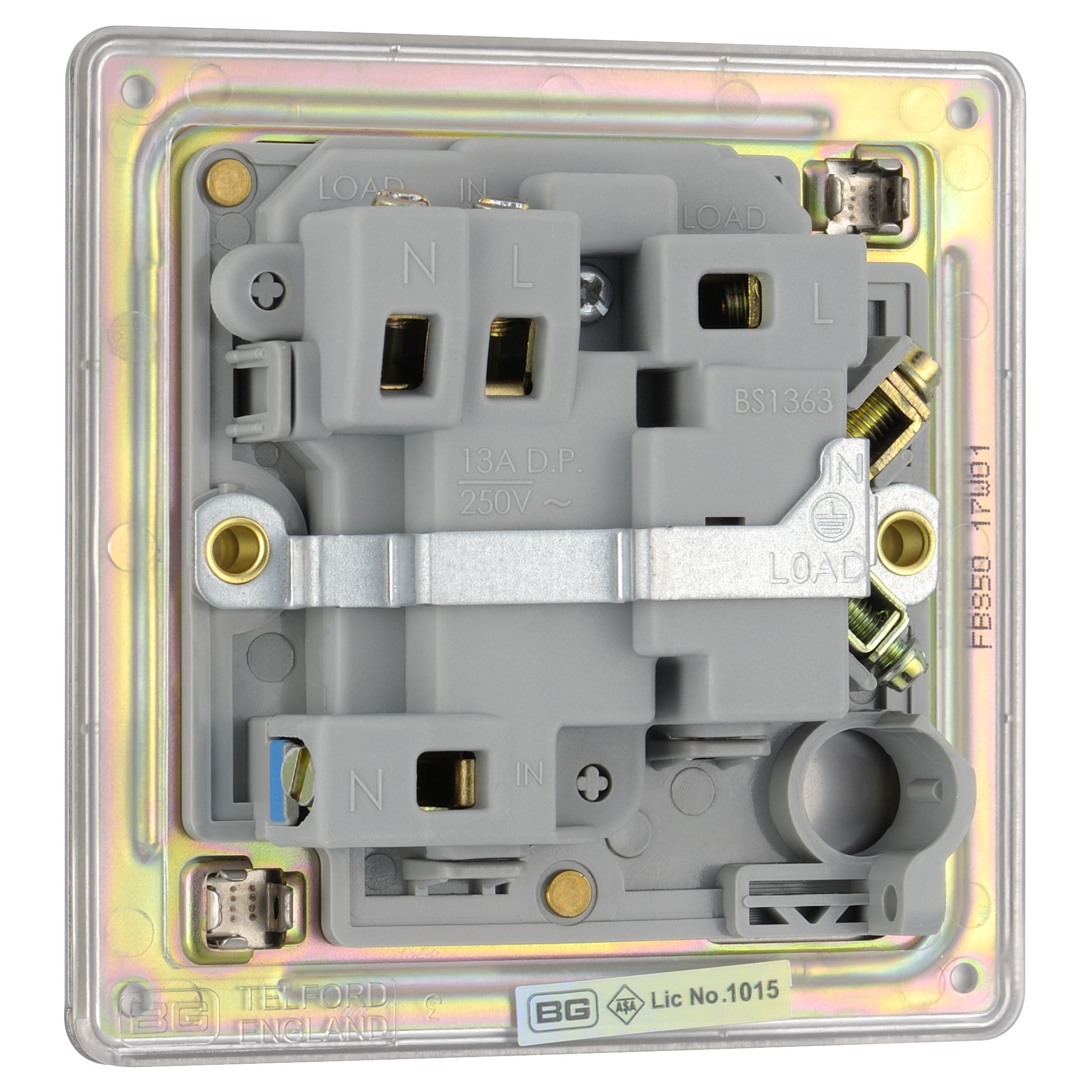 Colours 13A 1 gang Flat profile Switched Fused connection unit