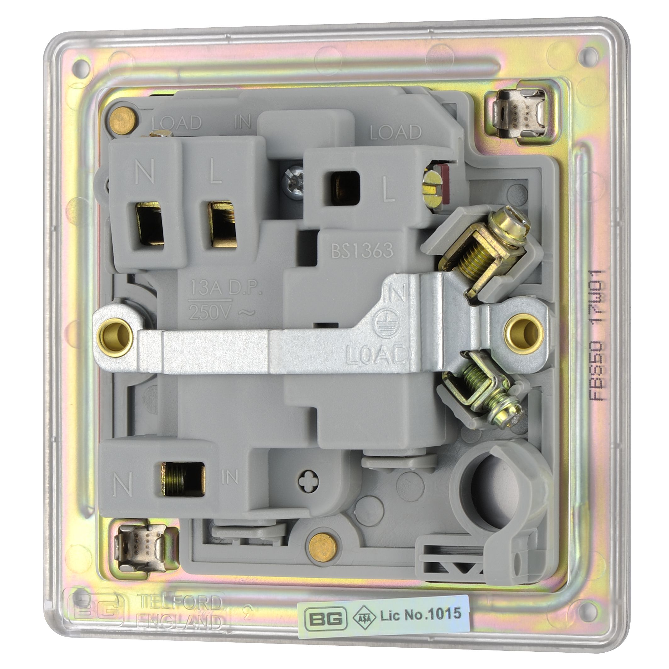 Colours 13A 1 gang Flat profile Switched Fused connection unit