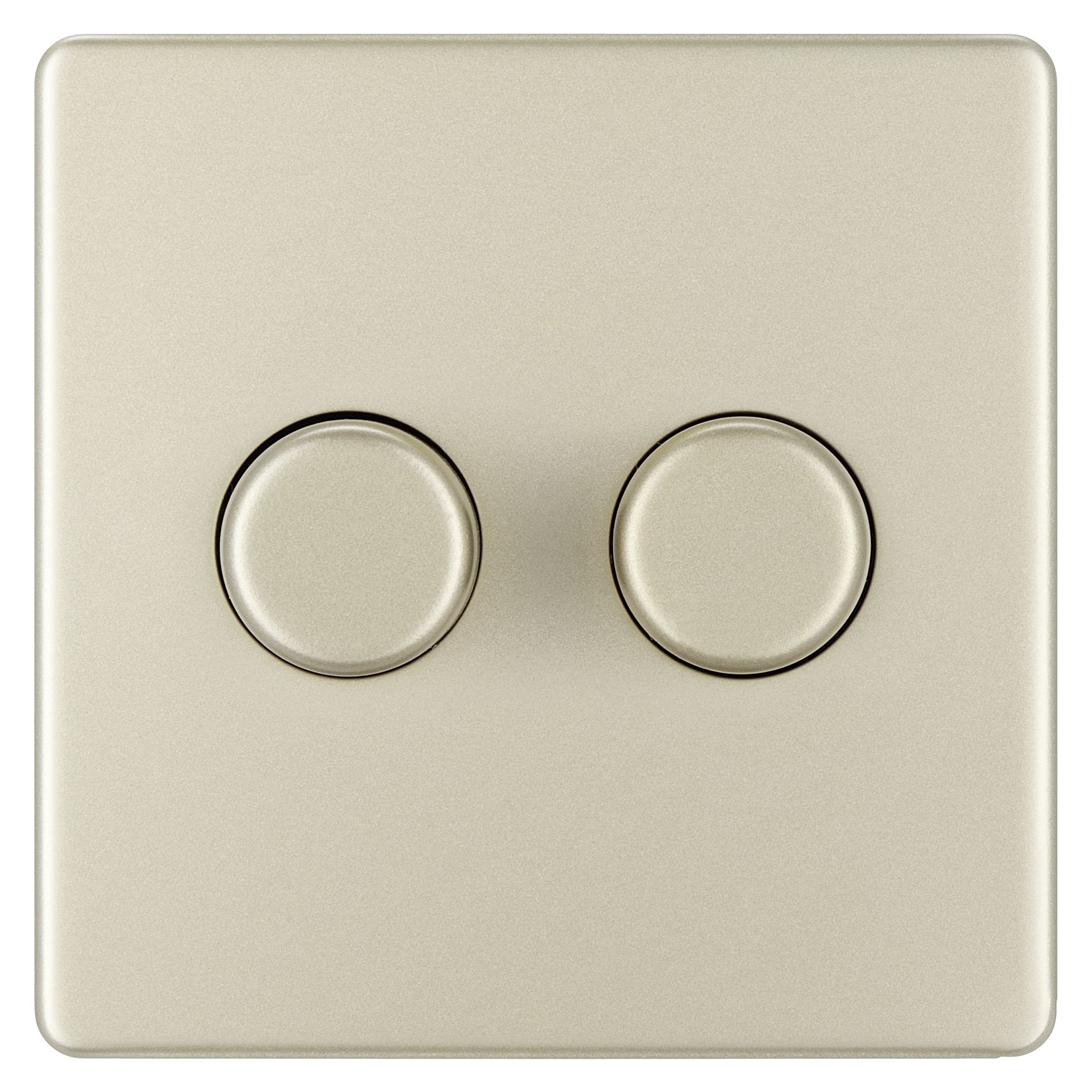 Colours 2 way Double Nickel effect Dimmer switch DIY at B&Q