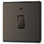 Colours 20A 1 way Black nickel effect Single Switch