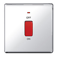 Colours 45A Chrome effect Cooker Switch