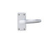 Colours Abla Silver effect Aluminium Straight Latch Door handle (L)110mm