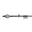 Colours Acer Grey Stainless steel effect Extendable Curtain pole, (L)1200mm-2100mm