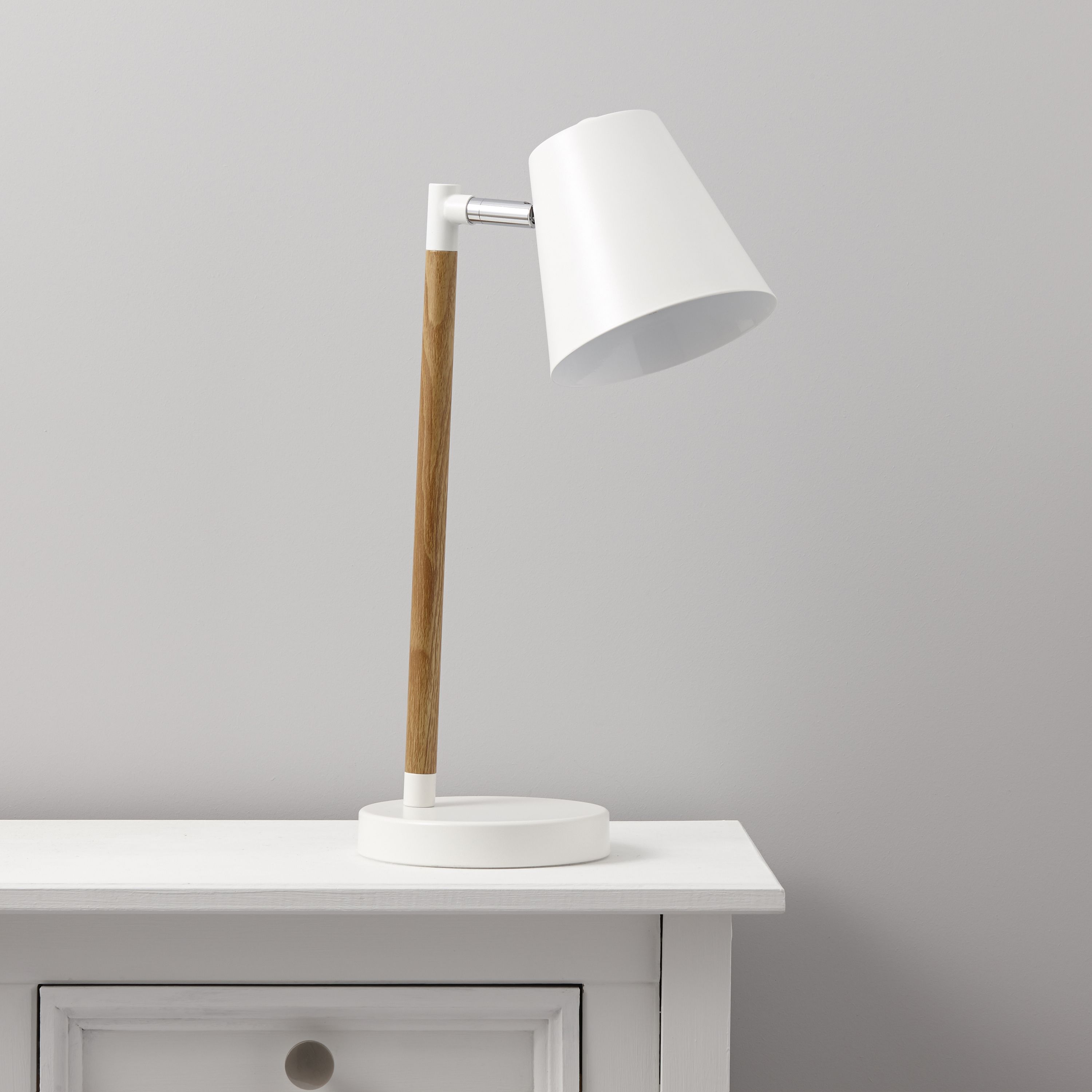 Colours Adelsbury Matt White Halogen Table lamp