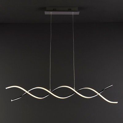 Colours Agaris Modern Steel Chrome effect LED Ceiling light
