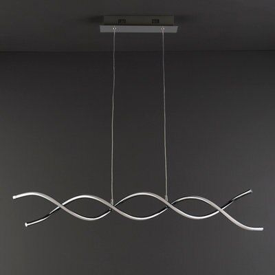 Colours Agaris Modern Steel Chrome effect LED Ceiling light
