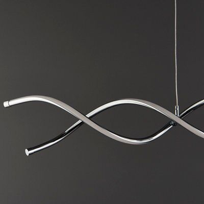 Colours Agaris Modern Steel Chrome effect LED Ceiling light