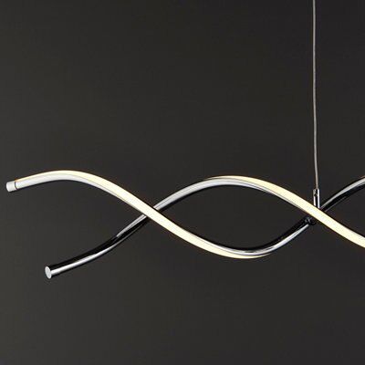 Colours Agaris Modern Steel Chrome effect LED Ceiling light