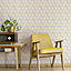 Colours Ailsa Soft lemon Geometric Smooth Wallpaper Sample