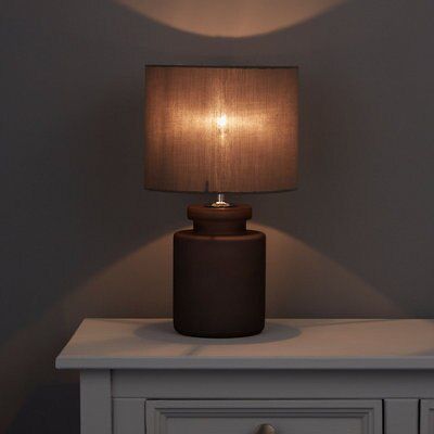 Colours Aitkin Grey Table lamp