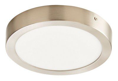 Colours Aius Brushed Metal & plastic Chrome effect LED Ceiling light