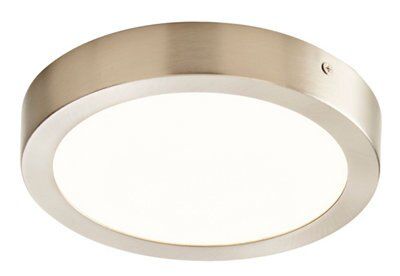 Colours Aius Brushed Metal & plastic Chrome effect LED Ceiling light