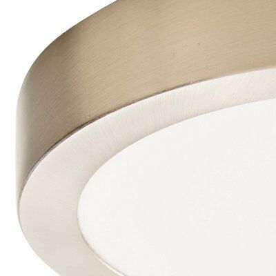 Colours Aius Brushed Metal & plastic Chrome effect LED Ceiling light