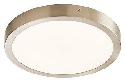 Colours Aius Brushed Metal & plastic Chrome effect LED Ceiling light