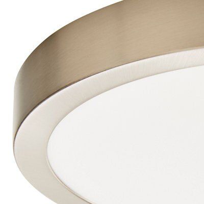 Colours Aius Brushed Metal & plastic Chrome effect LED Ceiling light