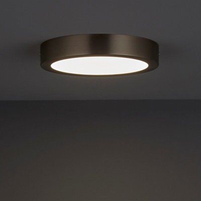 Colours Aius Brushed Metal & plastic Chrome effect LED Ceiling light