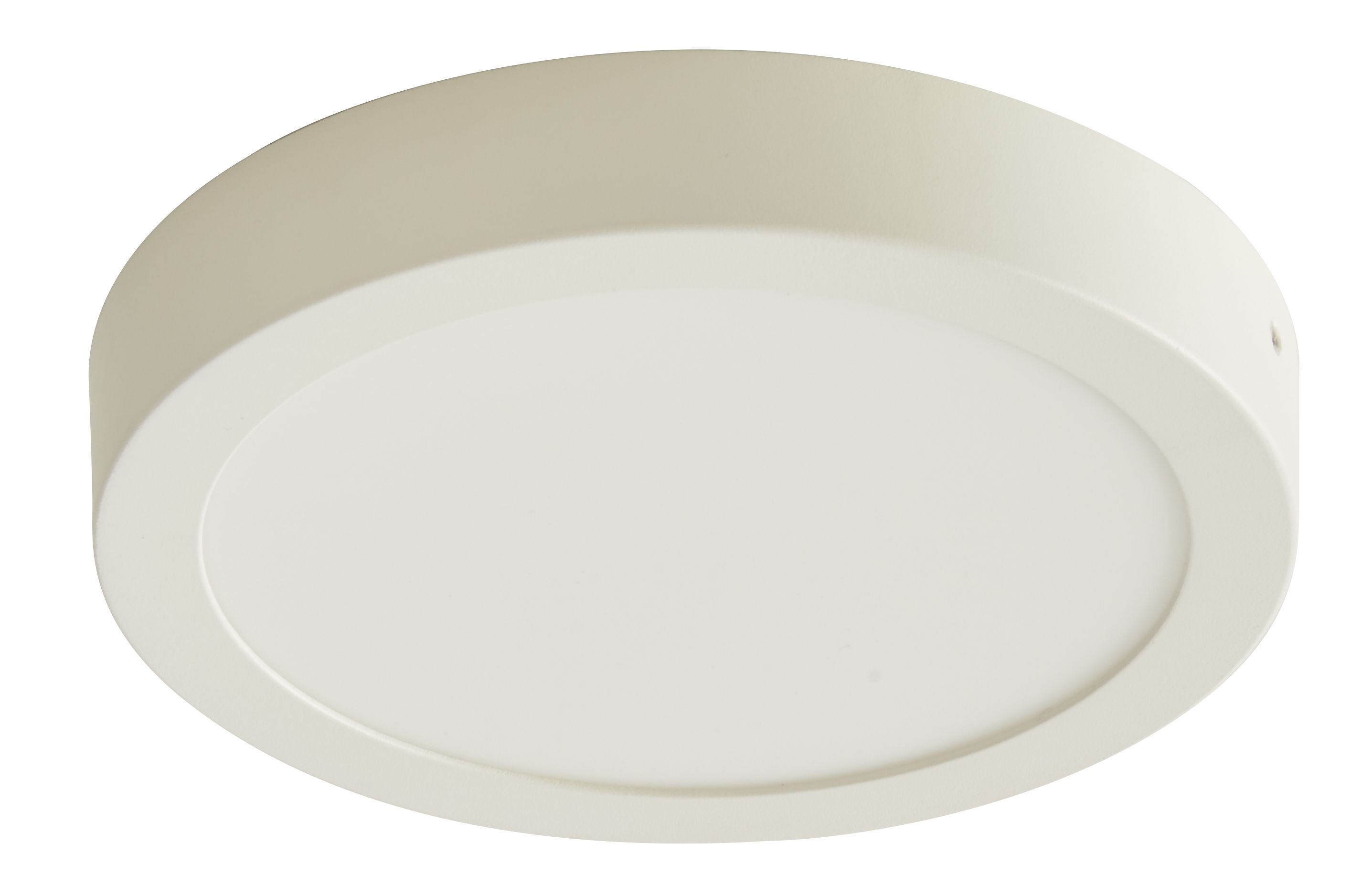 Colours Aius Brushed Metal & plastic White LED Ceiling light (Dia)30cm