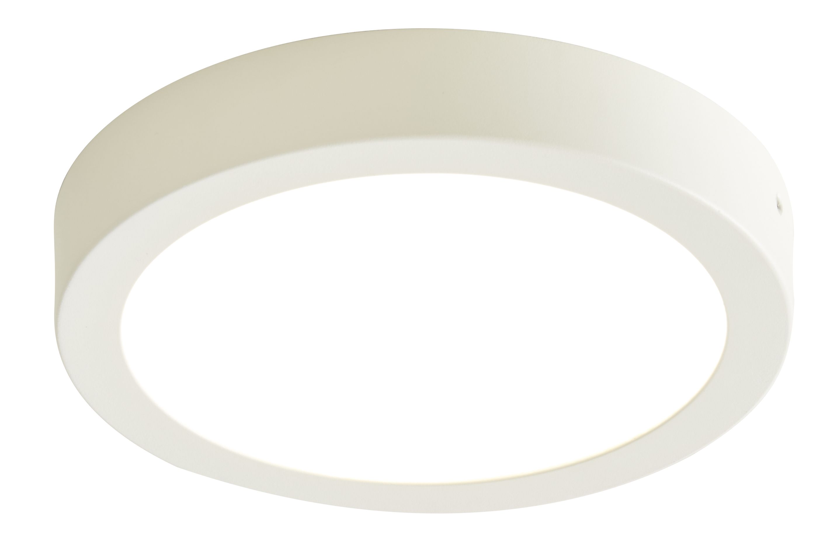 Colours Aius Brushed Metal & plastic White LED Ceiling light (Dia)30cm