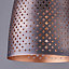 Colours Akita Moroccan Steel Antique copper effect Ceiling light